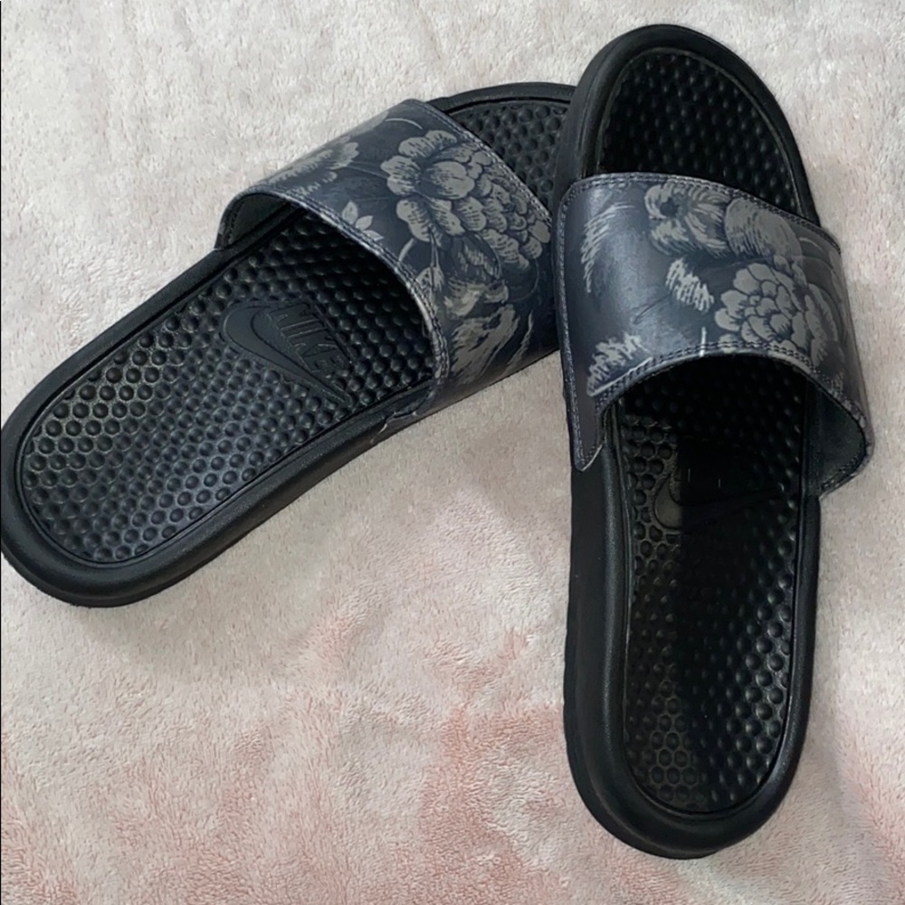 Nike flower slides